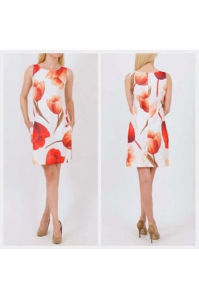 GAJA Women's Patterned Sleeveless Cotton Dress with Hidden Side Pocket Attention ! Pattern Can Be the Difference. Gj 3570
