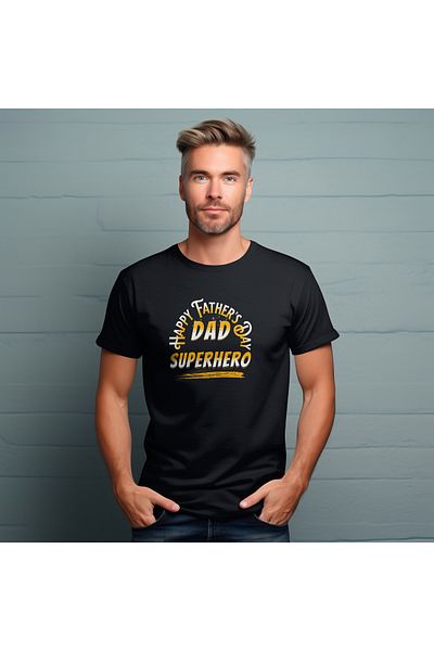 ArdaEge Happy Father's Day Printed Regular T-Shirt