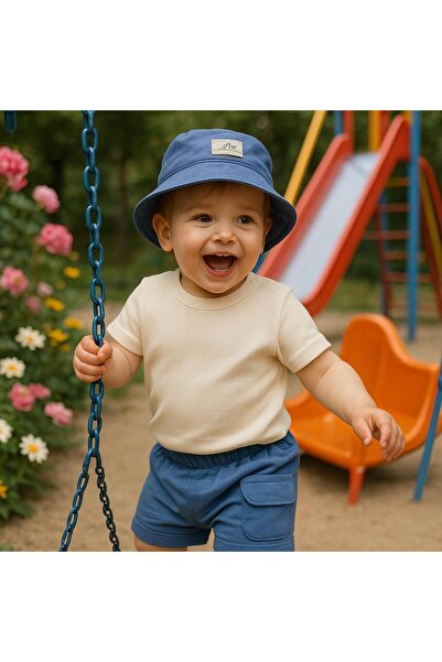 Bolly Baby طقم صيفي للأطفال الأولاد مصنوع من القطن بنسبة 100% مع قبعة سفاري م...