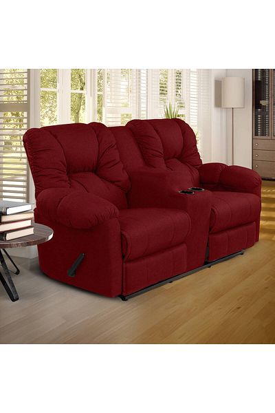 BACK COMFORT Urban Polo | Linen Double Cinematic Recliner Chair with Cups Holder