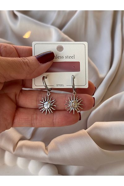 HERCY 316 L Stainless Steel Sun Earrings |   Gold Steel Earrings