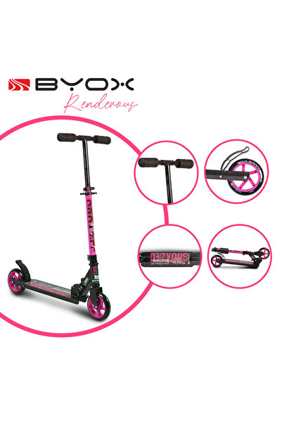 OEM Byox Rendevous Pink folding scooter, aluminum frame, adjustable handlebar...