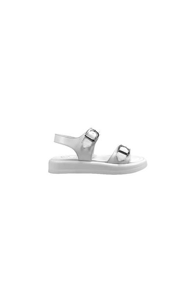 Beety 121 Genuine Leather White Daily Women's Sandals