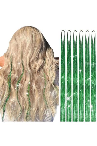 CSR AKSESUAR Tinsel Colorful Glitter Hair Accessory / Hair Sparkle Side Hairpiece