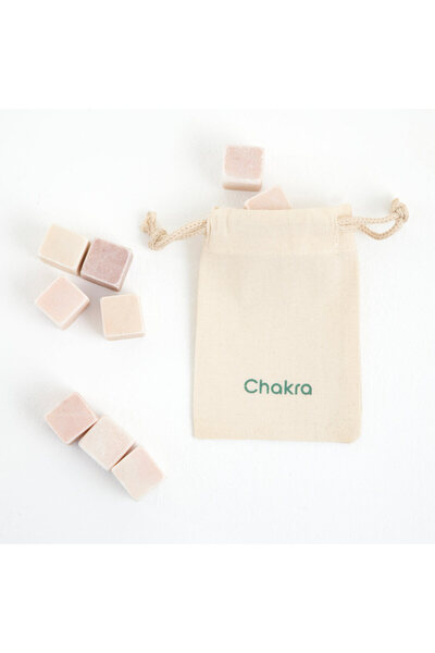 Chakra Buz Taşı Seti 2x2 Cm Açık Pembe