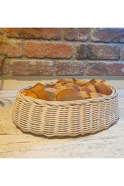 Şania Natural Rattan Bamboo Bread Basket