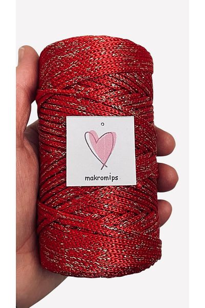 Makromİps Polyester Silvery Macrome String 100 Gr Shiny Premium 1St Quality Suppla Bag Hobby Hand Knitting Yarn Yarn