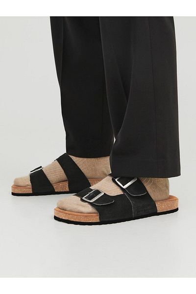 Jack & Jones Ανδρικές δερμάτινες παντόφλες JACK JONES 12231428