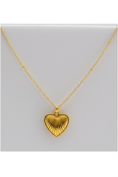 HARİNA قلادة ذهبية على شكل قلب للنساء