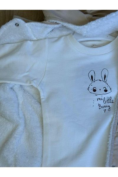 KIPIRIK BABY Set of 3 Fleece Jackets and Sweatshirt Pants for Baby Girls - 2 Thread