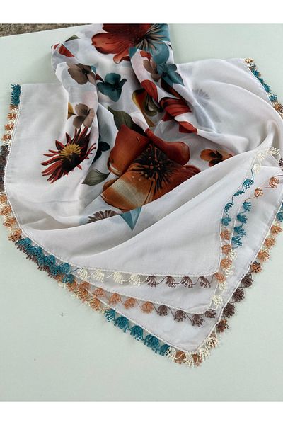 REYYAN Handcrafted Needle Embroidered Writing/Needlework/Needlework Bait/Handcrafted Cheesecloth/Head Cover