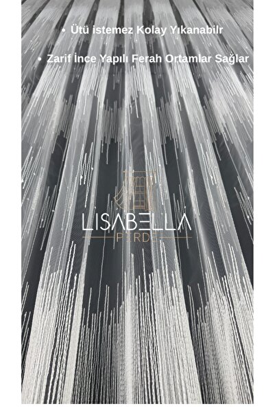 LisabellaHome Linea Broderia Tulle (Cusătură pliată 1x2) nu necesită călcat
