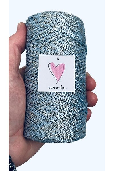 Makromİps POLIESTER SILVERY MACROME FRÂNTURĂ 100 gr LUMINOUS PREMIUM 1. CALITATE SUPLA BAG HOBIE PĂSĂRI DE TRICOTAT MANUAL