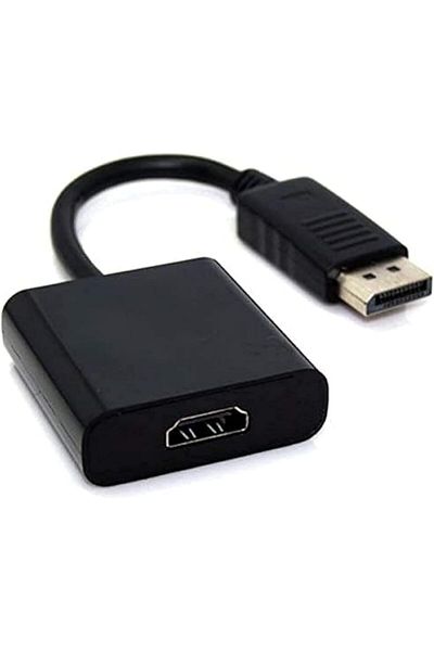 Generic DP DisplayPort Male to HDMI Female Adapter Cable for PC, 1 Port, Black