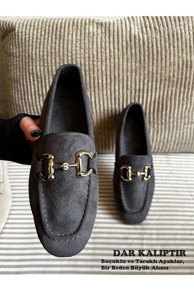 SKY UP Women's Smoked Ballerinas, Loafers, Loafers. Casual, Leather, Suede Casual Shoes