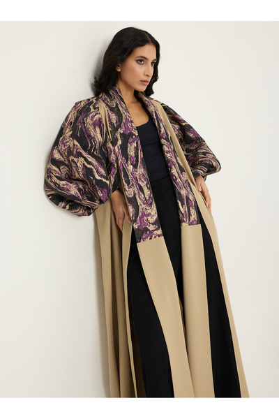 Store Wf Balloon Sleeve Jacquard Abaya