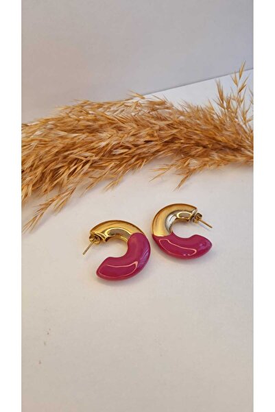 İNİTİUM Stainless Steel Colorful Hoop Earrings
