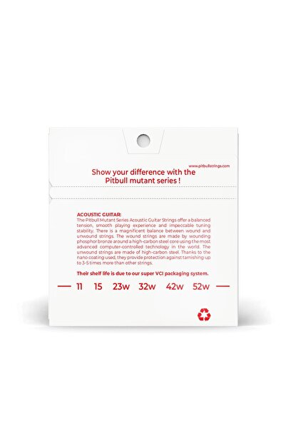 Pitbull Strings Mutant Series Acoustic Guitar String MAG 11-52 EL