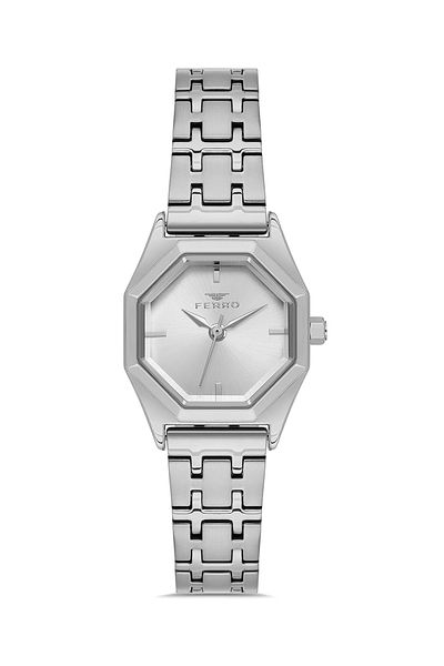 FERRO Silver Steel Cord Women Wrist Watch Fl43019A-A