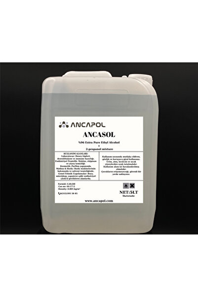 Ancapol Ancasol 5Lt Kozmetik Uyumlu Parfüm Alkolü %96 Saflıkta
