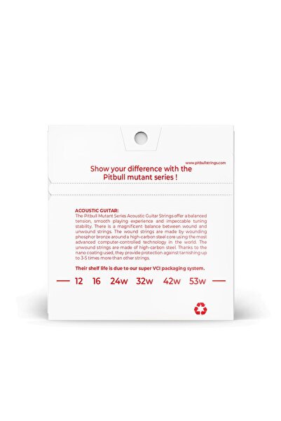 Pitbull Strings Mutant Series Acoustic Guitar String MAG 12-53 L