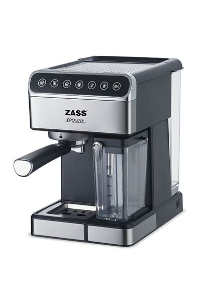 Zass ZEM 10 Coffee Espresso Machine, 1350W, 16 bar pressure, 1.8 liter water tank, 0.5 liter milk