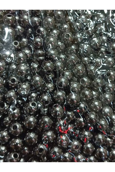 Ralp Moda 8 mm Metalized Ccb Beads 500 Grams Silver Color