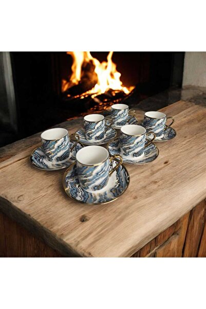 KAYAHANLAR 6 KİŞİLİK PORSELEN KAHVE FİNCANI SETİ