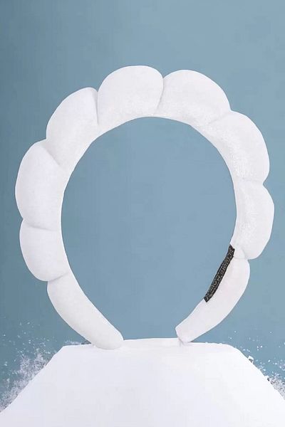 Stone Family White Spa Headband – Soft Towel Crown