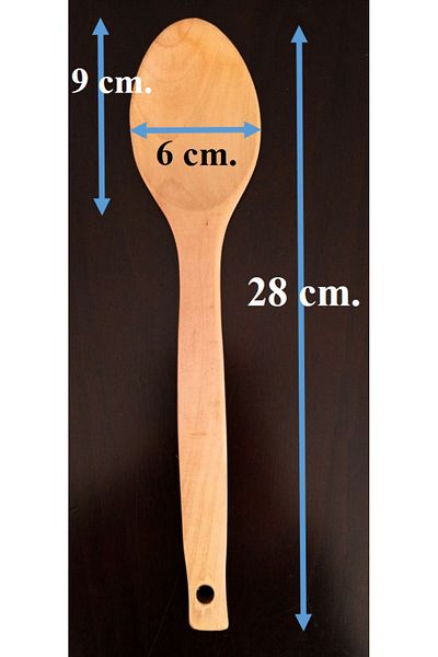 TARIK HOME Set of 2 Natural Wooden Serving Spoons – Food Serving Spoon, Heat Resistant, Ergonomic Handle