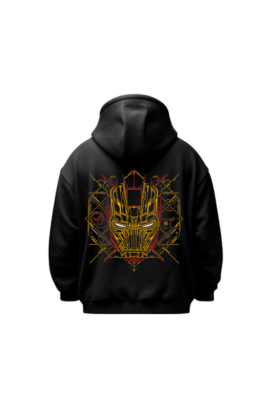 Huw سويت شيرت بقلنسوة عادي للجنسين من آيرون مان مارفل