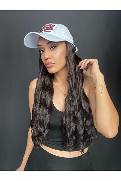 Suzan Peruk Şapkalı Çıtçıt Saç -Komple Takılır.Birebir ürün görselidir.Saçlar şapkaya bitişiktir