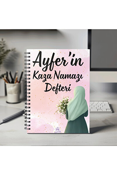 Mervenin Hayal Evi 10 Yıllık Kaza Namazı Defteri Kişiye Özel Yeşil Türbanlı K...