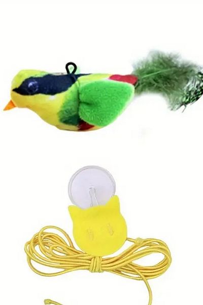 HOOFSANDPAWSVET Cat Mint String Bird - Cat Toy Plush Bird