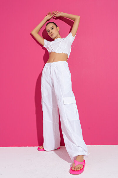Kikiriki White Kargo Pantolon
