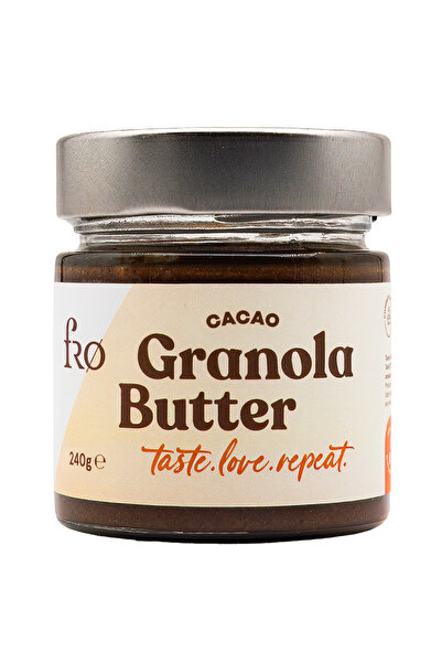FRO Granola Butter Cacao Glutensiz Şekersiz Vegan Sürülebilir Kahvaltılık Ara Öğün 240gr