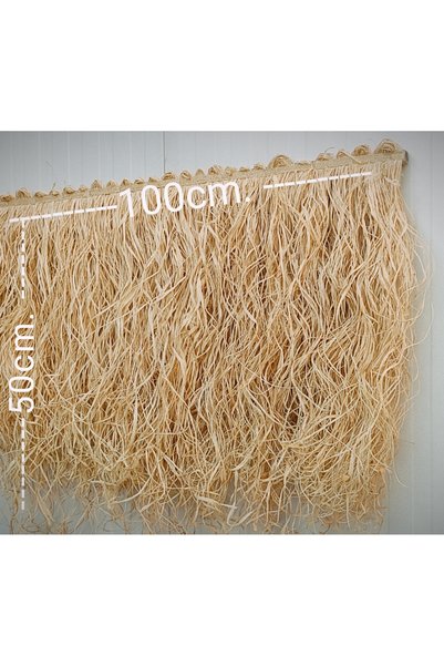 Greenosier 1m.x50cm. Doğal Rafya Hasır Püskül Otu Saçak Otu Püskül Dekorasyon