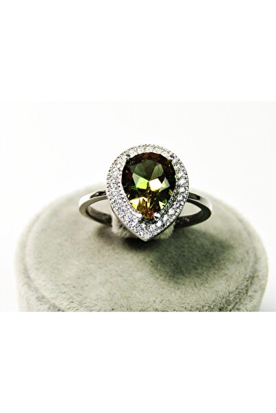 lilahgümüştr Gümüş Zultanit Damla Yanları Taşlı Kadın Yüzük