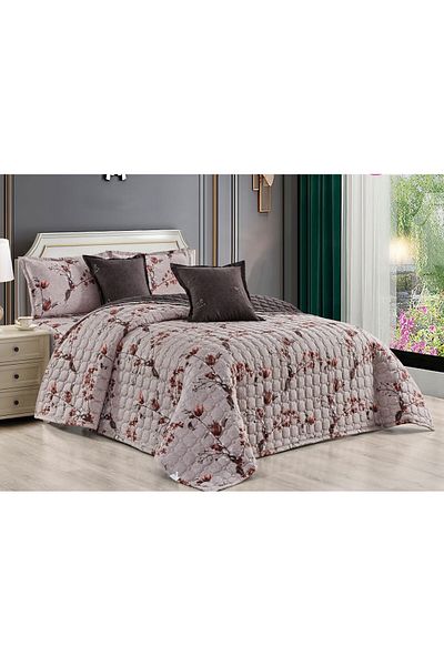 Moon Summer double bed quilt set, light microfiber filling, size 230*250 cm