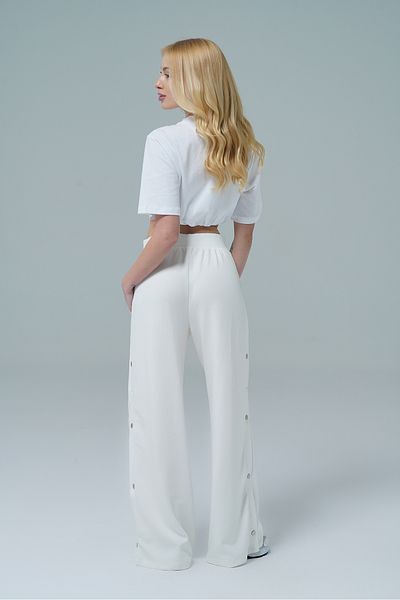 George Phoenix Γυναικείο Palazzo Loose Παντελόνι με Soft Touch Beige High Waist Modal ύφασμα