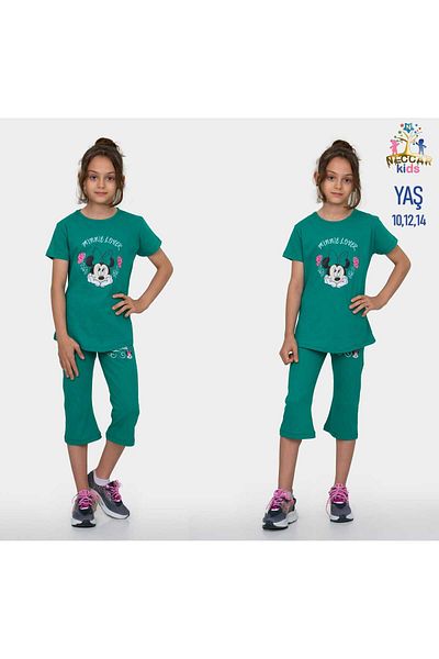 Amur Girl's Suit Bottom Bermuda - Top Set
