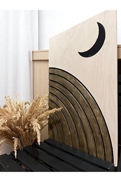 CIGILWOOD HALF MOON ahşap bohem tablo