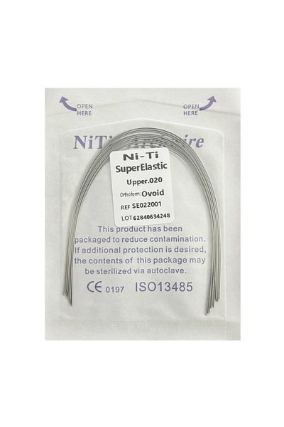 Choice6 020 Upper 10pcs/Pack AG Dental Orthodontic Arch Wires NITI Round / Re...