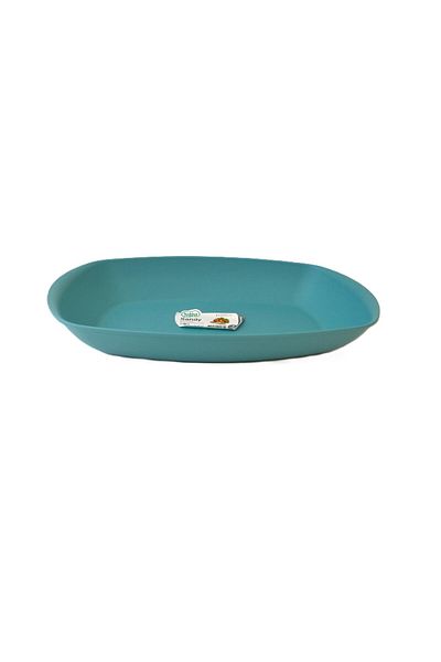 HOBBY LİFE Large Size Plastic Sandy Oval Boat Plate 1269 /25X15.8 cm & Blue