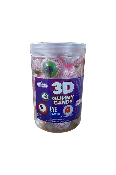 MICO حلوى جيلاتينية ثلاثية الأبعاد - برطمان عين 300 غرام