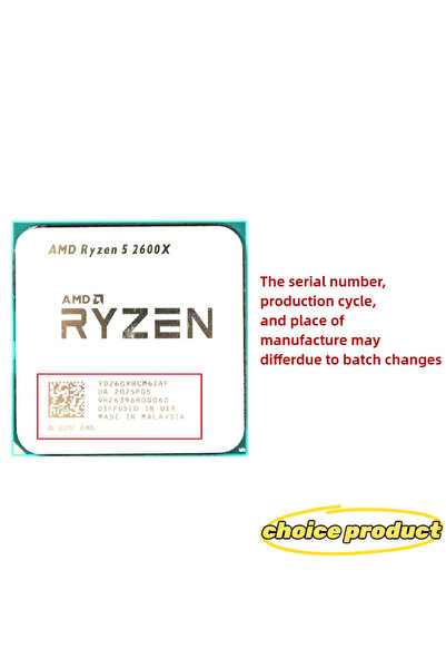 Choice AMD Ryzen 5 R5 2600X 3.6GHz 6-Core 12-Thread 95W CPU Processor LGA AM4