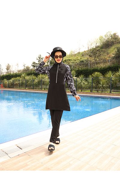 KXSPOR Kx - Hijab Swimsuit-Parachute Full Covered Hijab Swimsuit - Sea and Pool Hijab Swimsuit