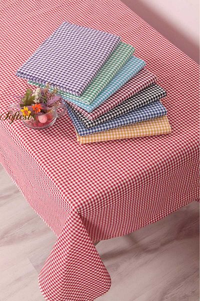 Home Red Gingham Tablecloth |   Linen