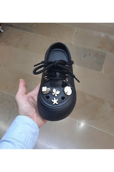 BRGL Γυναικείες παντόφλες με εξαιρετικά ελαφριά χοντρή σόλα με κορδόνια με διακοσμητικό μοντέλο