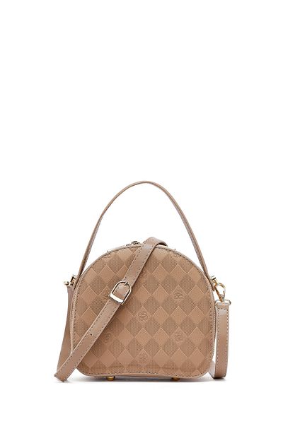 Derimod Women's Tan Long Strap Printed Mini Shoulder Bag 25Sbd202726